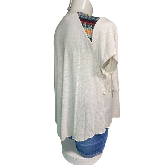 Cato Short Sleeve Bohemian Layered Colorful Embroidered Tee Plus Size 18/20W - Picture 11 of 16